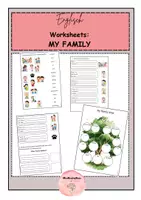 Vorschau - Arbeitsblätter - Worksheets: my family and family tree - Deckblatt