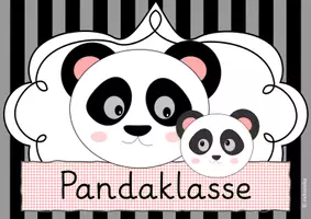 Vorschau - Poster - Türschild für deine Panda-Klasse - Deckblatt