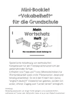 Vorschau - Arbeitsblätter - Wortschatzheft Vokabelheft für die Grundschule - Deckblatt