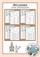 Vorschau - Stationenlernen - Mini-Lesespur - Unser Sonnensystem - Deckblatt
