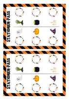Vorschau - Stationenlernen - Halloween_Stationenpaket_Stationspass - Deckblatt