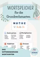 Vorschau - Fördermaterial/Inklusion - Materialpaket Grundrechenarten (Merkplakate und Wortspeicher) - Seite 1