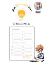 Vorschau - Arbeitsblätter - Die Zahlen von 1 bis 20 - Arbeitsblatt - Deckblatt