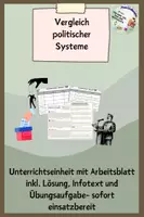 Vorschau - Arbeitsblätter - Politische Systeme | Vergleich - Deckblatt