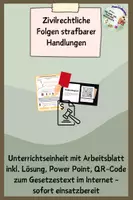 Vorschau - Stundenentwürfe - Deliktfähigkeit und zivilrechtliche Folgen strafbarer Handlungen - Deckblatt