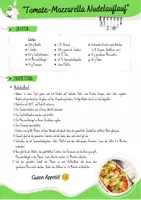 Vorschau - Anderer Materialtyp - Rezept: "Tomate-Mozzarella Nudelauflauf" (AES / Hauswirtschaft / Nahrungszubereitung) - Seite 1