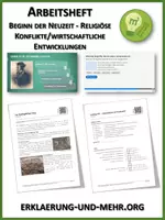 Vorschau - Unterrichtsreihen - Neuzeit - Religiöse Konflikte und wirtschaftliche Entwicklungen (Arbeitsheft) - Deckblatt