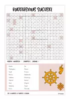 Vorschau - Arbeitsblätter - Buddhismus Suchsel / Buchstabengitter - Seite 3