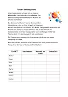 Vorschau - Arbeitsblätter - Unser Sonnensystem: Arbeitsblätter zum Sonnensystems + Planeten - Deckblatt