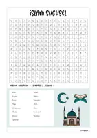 Vorschau - Arbeitsblätter - Islam Suchsel / Buchstabengitter - Seite 1