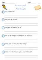 Vorschau - Arbeitsblätter - Astronautik Arbeitsblatt DaZ 3. & 4.Klasse Raumfahrt Grundschule Arbeitsblatt mit Lösungen - Seite 1