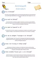 Vorschau - Arbeitsblätter - Astronautik Arbeitsblatt DaZ 3. & 4.Klasse Raumfahrt Grundschule Arbeitsblatt mit Lösungen - Seite 2