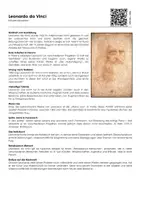 Vorschau - Arbeitsblätter - Leonardo da Vinci - Infotext und Übungen - Deckblatt