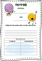Vorschau - Anderer Materialtyp - Vertrag zwischen Schüler und Lehrer - Vorlage - Deckblatt