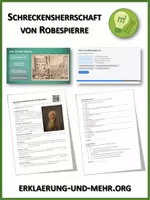 Vorschau - Arbeitsblätter - Die Schreckensherrschaft von Robespierre (Lückentext und Übungen) - Deckblatt