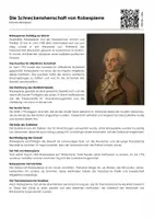Vorschau - Arbeitsblätter - Die Schreckensherrschaft von Robespierre - Infotext und Übungen - Deckblatt
