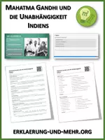 Vorschau - Arbeitsblätter - Mahatma Gandhi und die Unabhängigkeit Indiens - Lückentext und Übungen - Deckblatt