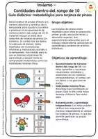 Vista previa - Juegos / Gamificación - Invierno - Cantidades hasta 10 - Tarjetas de pinzas - página 1