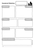 Vorschau - Arbeitsblätter - Steckbrief Waldtier Referat Präsentation Recherche Triarama - Seite 1