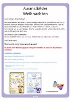 Vorschau - Mal- und Bastelvorlagen - Mini Ausmalbilder Weihnachten - Seite 1