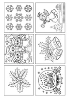 Vorschau - Mal- und Bastelvorlagen - Mini Ausmalbilder Weihnachten - Seite 2