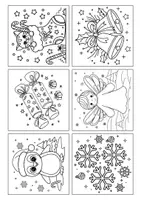 Vorschau - Mal- und Bastelvorlagen - Mini Ausmalbilder Weihnachten - Seite 3