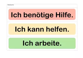 Vorschau - Bildkarten - Tischschilder Hilfe/keine Hilfe - Seite 1