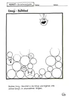 Vorschau - Arbeitsblätter - Sketchnote - Kunst Zwischenaufgabe Emoji-Bällebad - Deckblatt