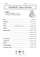 Vorschau - Arbeitsblätter - Arbeitsblätter: Steckbrief Jesus dreifach differenziert - Seite 2