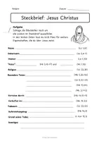 Vorschau - Arbeitsblätter - Arbeitsblätter: Steckbrief Jesus dreifach differenziert - Seite 3