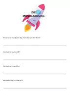 Vorschau - Quiz - Die Mondlandung - Quiz 2. Klasse - Deckblatt