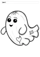 Vorschau - Mal- und Bastelvorlagen - Kleine Geister zum Ausmalen für Halloween / Girlande / Fensterdeko - Seite 3