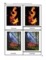 Aperçu - Apprentissages en autonomie - Cartes de nomenclature Montessori - Le feu - Page de couverture