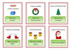 förhandsvisning - Christmas Engelska Ordkedja - sida 1