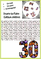 Aperçu - Jeux - Halloween Trouve la Paire Édition Chiffres | Jeu - Page 1