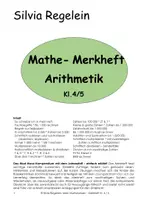 Vorschau - Arbeitsblätter - Mathe-Merkheft Arithmetik, Kl. 4 / 5 - Deckblatt