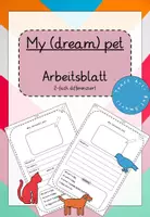 Vorschau - Arbeitsblätter - My (dream) pet - AB (kreatives Schreiben) - Deckblatt