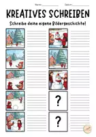 Vorschau - Arbeitsblätter - Kreatives Schreiben im Winter - Bildergeschichte - Seite 1
