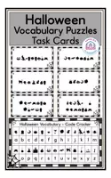 Vorschau - Aufgabenkarten - Halloween Vocabulary - Puzzle Task Cards - Deckblatt