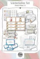 Vorschau - Arbeitsblätter - winterliches weihnachtliches Deutschpaket - Deckblatt