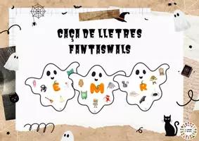 Vista previa - Tarjetas / Manipulativos - Caça de lletres fantasmals - Portada