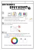 Vorschau - Arbeitsblätter - How to draw a Spukhaus - Halloween Kunstwerk - Seite 1