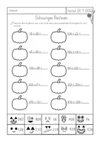 Vorschau - Arbeitsblätter - Schauriges Halloween rechnen und malen (ZR 10, 100, 1 000) - Seite 3