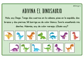 Vista previa - Hojas de trabajo - Adivina el dinosaurio - página 3