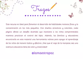 Vista previa - Hojas de trabajo - Cuaderno de Grafomotricidad - trazos con mariposas y flores 🌼 - página 1