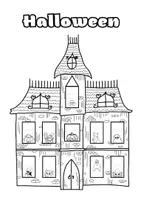 anteprima - Materiale per pittura e bricolage - Lavoretto Halloween "La casa stregata in inglese" - Pagina 1