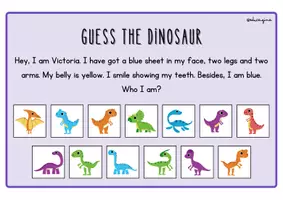 Aperçu - Feuilles d'exercices - Guess the dinosaur - Page 2