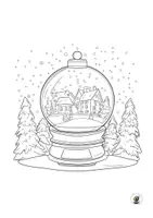 Vorschau - Mal- und Bastelvorlagen - Schneekugeln zum Ausmalen - Version 2 - Seite 2