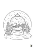 Vorschau - Mal- und Bastelvorlagen - Schneekugeln zum Ausmalen - Version 2 - Seite 3