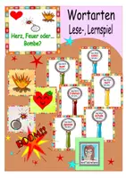 Vorschau - Spiele - Herz Feuer Bombe Wortarten Spiel - Deckblatt